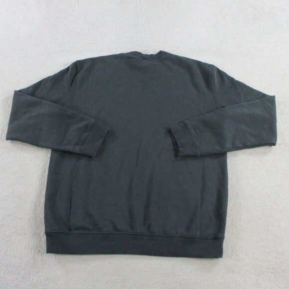 SKIMS Fleece Lounge Crewneck Sweatshirt Mens Medium Washed Onyx Black Pullover - Picture 3 of 10